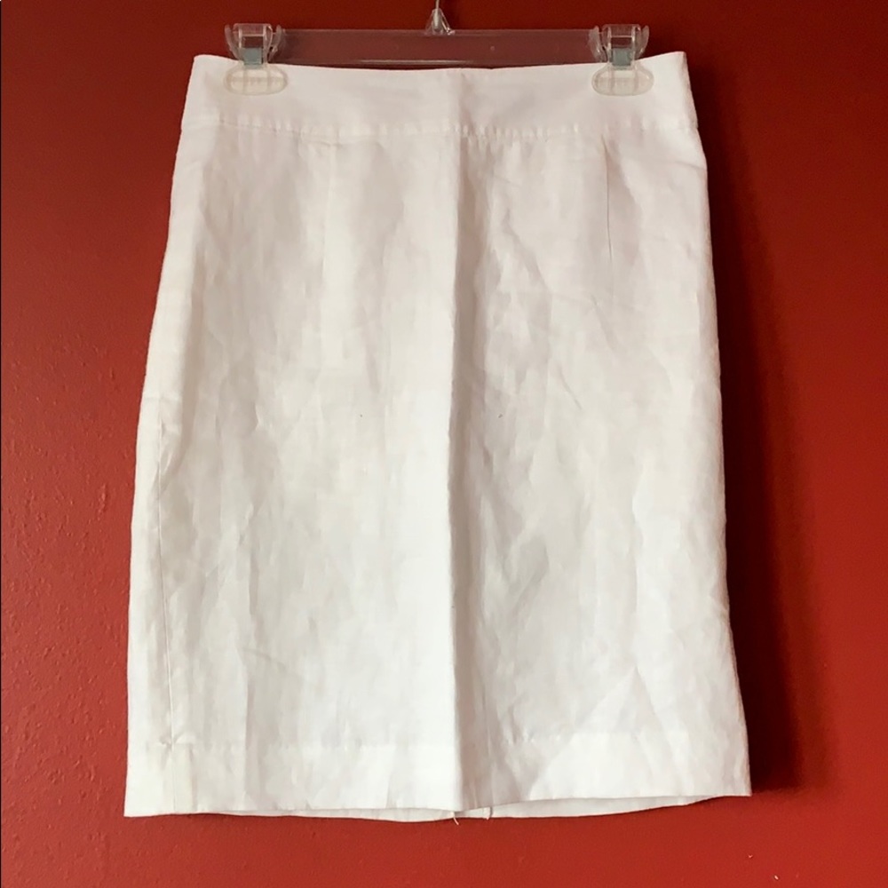 White Linen Skirt